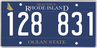 RI license plate 128831