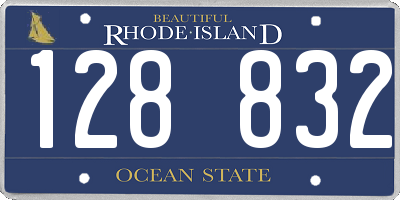 RI license plate 128832