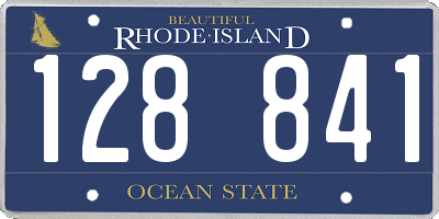 RI license plate 128841