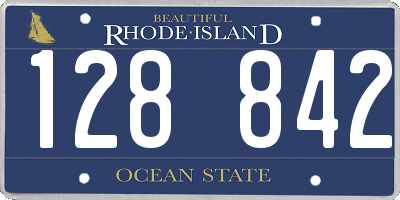 RI license plate 128842