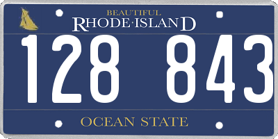 RI license plate 128843