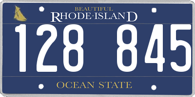 RI license plate 128845