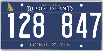RI license plate 128847