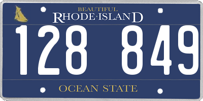 RI license plate 128849