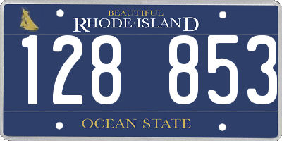 RI license plate 128853