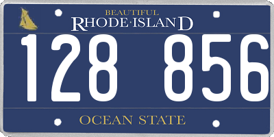 RI license plate 128856