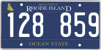 RI license plate 128859