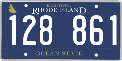 RI license plate 128861