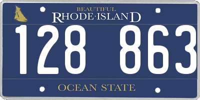 RI license plate 128863