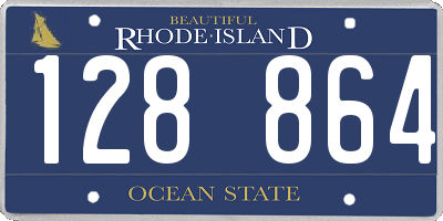 RI license plate 128864