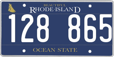 RI license plate 128865
