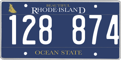 RI license plate 128874