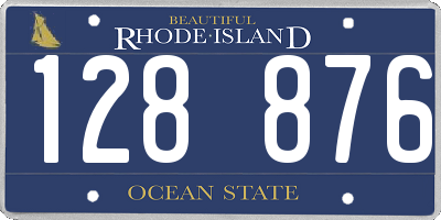 RI license plate 128876