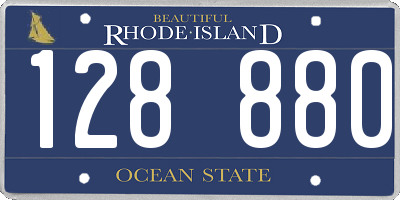 RI license plate 128880