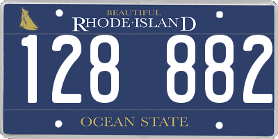 RI license plate 128882