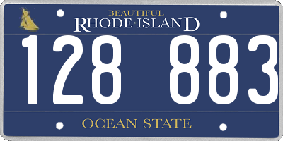 RI license plate 128883