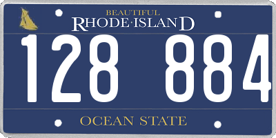 RI license plate 128884