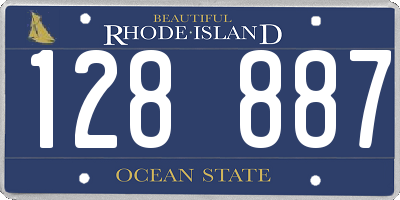 RI license plate 128887