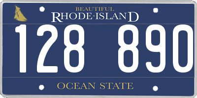 RI license plate 128890