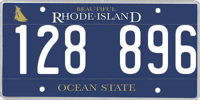 RI license plate 128896
