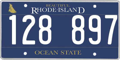 RI license plate 128897