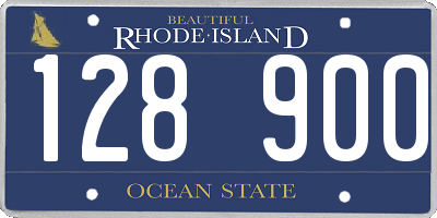 RI license plate 128900