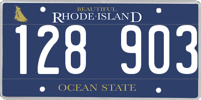 RI license plate 128903