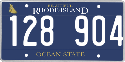 RI license plate 128904