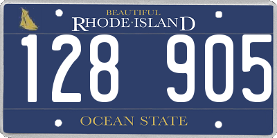RI license plate 128905