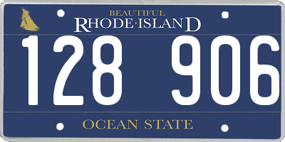 RI license plate 128906