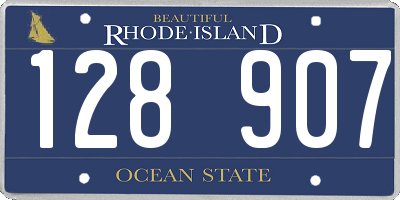 RI license plate 128907