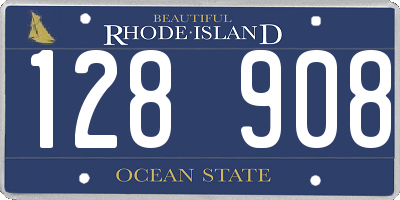 RI license plate 128908