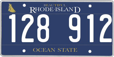 RI license plate 128912