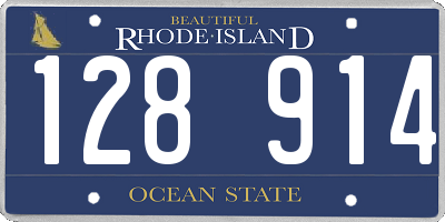 RI license plate 128914