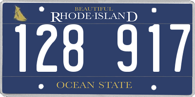 RI license plate 128917
