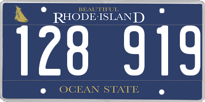 RI license plate 128919