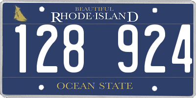 RI license plate 128924