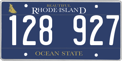 RI license plate 128927
