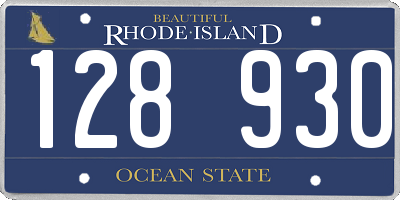 RI license plate 128930