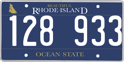 RI license plate 128933