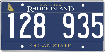 RI license plate 128935