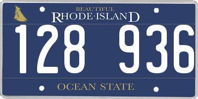 RI license plate 128936
