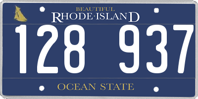 RI license plate 128937