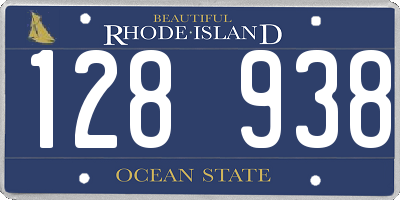 RI license plate 128938