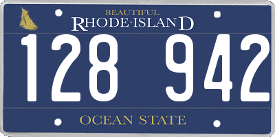 RI license plate 128942