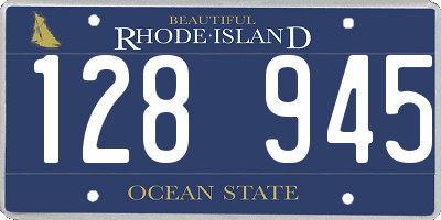 RI license plate 128945