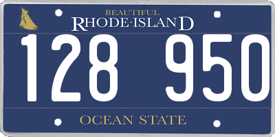 RI license plate 128950