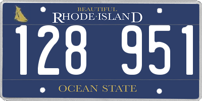 RI license plate 128951