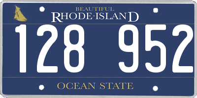 RI license plate 128952