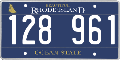 RI license plate 128961